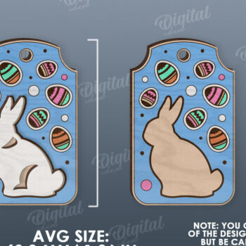 Intra απο ξύλο plywood 3mm-4mm πάχος - Ετικέτα δώρου Πάσχα LaserCut. Ετικέτα καλαθιού  Δίασταση 15x15 cm INTRAFABR-118156084 - Image 2