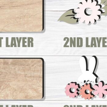 Intra απο ξύλο plywood 3mm-4mm πάχος - Πακέτο ετικετών δώρου Πάσχα,  κοπής με λέιζερ Δίασταση 15x15 cm INTRAFABR-92596437 - Image 6