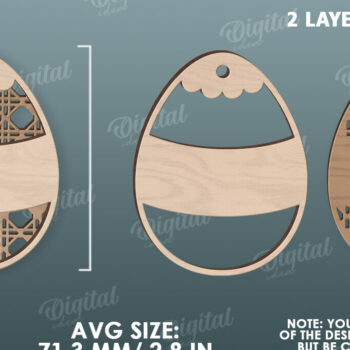Intra απο ξύλο plywood 3mm-4mm πάχος - Ετικέτες δώρου Πάσχα Πακέτο κοπής με λέιζερ Δίασταση 15x15 cm INTRAFABR-116737187 - Image 3