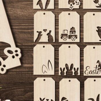Intra απο ξύλο plywood 3mm-4mm πάχος - Ετικέτες δώρου Πάσχα Πακέτο  Δίασταση 15x15 cm INTRAFABR-90584355 - Image 1