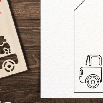 Intra απο ξύλο plywood 3mm-4mm πάχος - Ετικέτες δώρου Πάσχα Πακέτο  Δίασταση 15x15 cm INTRAFABR-90584355 - Image 2