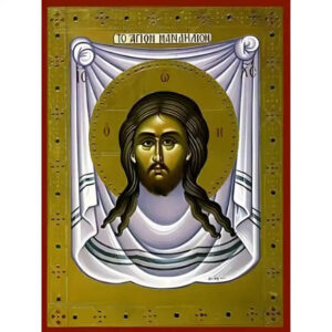 Εικόνα Ορθοδοξίας με περίγραμμα χρυσό σε ξύλο Φλαμουρίας με βάση Εικόνα Το Άγιον Μανδήλιον Χειροποίητη Ελληνορθόδοξη , Κρεμαστή πλάκα βυζαντινής τέχνης, χριστιανική τέχνη Διάσταση 10x7 cm (3,9 x 2,8 ίντσες) INTRAEK-670719