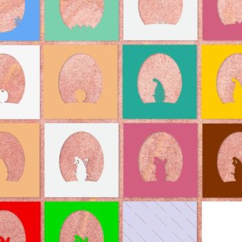 Intra απο ξύλο plywood 3mm-4mm πάχος - Πασχαλινό Gnome 3D Shadow Box Δίασταση 25x25 cm INTRAFABR-25670073 - Image 2