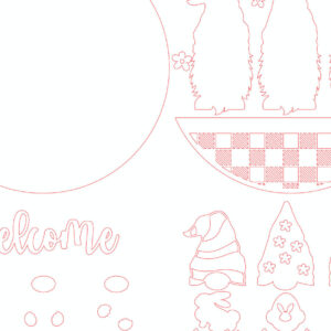 Intra απο ξύλο plywood 3mm-4mm πάχος - Πασχαλινή κρεμάστρα πόρτας Gnome  Δίασταση 20x20 cm INTRAFABR-116683822