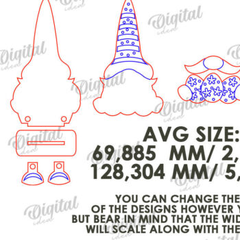 Intra απο ξύλο plywood 3mm-4mm πάχος -  Easter Gnome. 3D Πασχαλινό Gnome Δίασταση 15x15 cm INTRAFABR-115404067 - Image 2