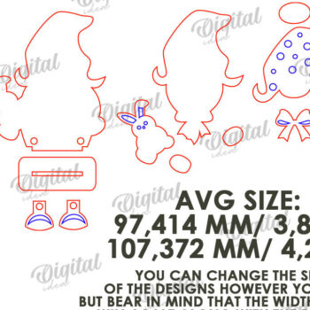 Intra απο ξύλο plywood 3mm-4mm πάχος -  Easter Gnome. 3D Πασχαλινό Gnome Δίασταση 15x15 cm INTRAFABR-115403830 - Image 2