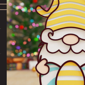 Intra απο ξύλο plywood 3mm-4mm πάχος - Πασχαλινό Gnome Κοπή Laser Δίασταση 20x25 cm INTRAFABR-91748016 - Image 12