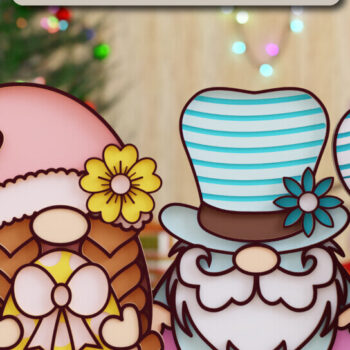 Intra απο ξύλο plywood 3mm-4mm πάχος - ΔΕΣΜΗ κοπής με λέιζερ Easter Gnome Δίασταση 20x25 cm INTRAFABR-91678022 - Image 1