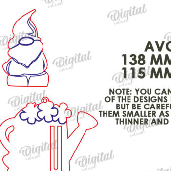 Intra απο ξύλο plywood 3mm-4mm πάχος - Πασχαλινό Gnome Money Holder Cut Laser Δίασταση 15x15 cm INTRAFABR-118030700 - Image 2