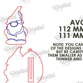 Intra απο ξύλο plywood 3mm-4mm πάχος - Πασχαλινό Gnome Money Holder Cut Laser Δίασταση 15x15 cm INTRAFABR-118030558 - Image 2