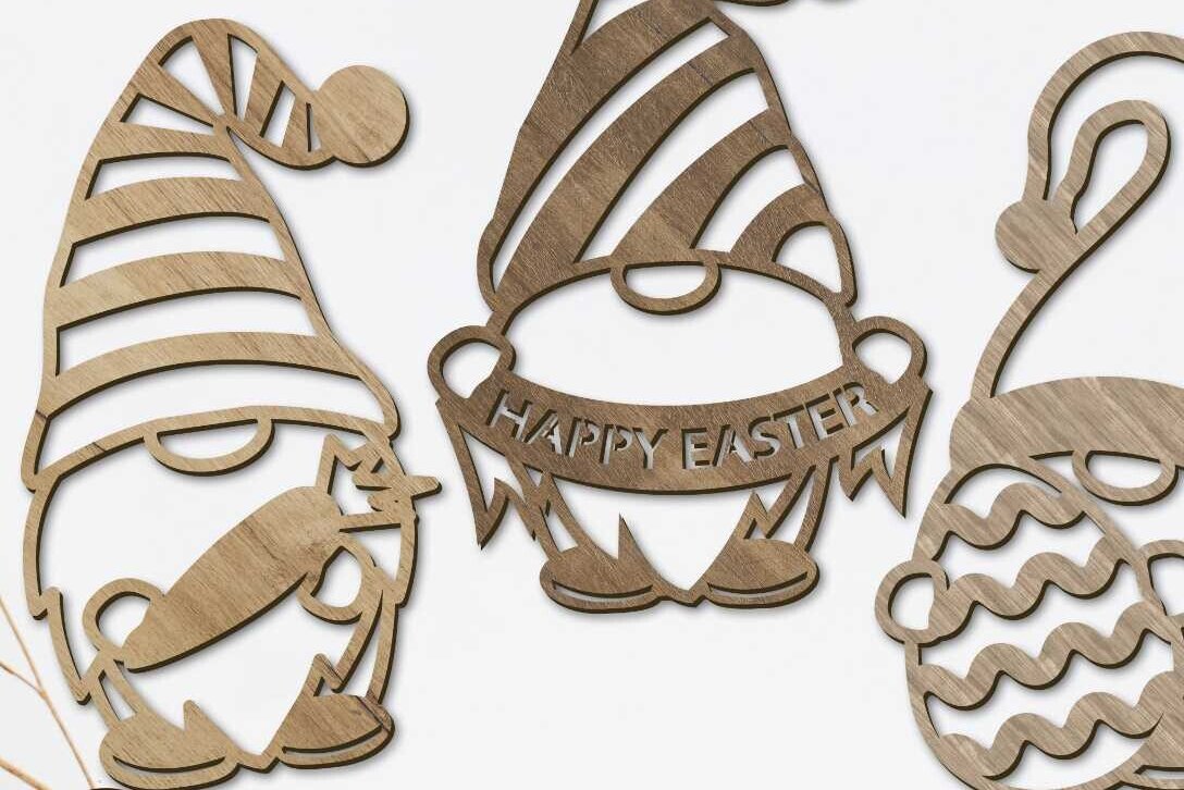 Intra απο ξύλο plywood 3mm-4mm πάχος - Δέσμη Πασχαλινών καλικάντζων, Διακόσμηση με μία στρώση Δίασταση 6x10 cm INTRAFABR-91167001