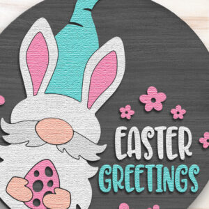 Intra απο ξύλο plywood 3mm-4mm πάχος - Πασχαλινές ευχές , Πινακίδα πόρτας με στρώσεις Δίασταση 15x15 cm INTRAFABR-113946453