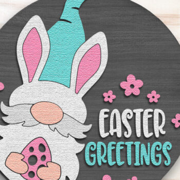 Intra απο ξύλο plywood 3mm-4mm πάχος - Πασχαλινές ευχές , Πινακίδα πόρτας με στρώσεις Δίασταση 15x15 cm INTRAFABR-113946453 - Image 1