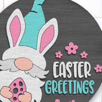 Intra απο ξύλο plywood 3mm-4mm πάχος - Πασχαλινές ευχές , Πινακίδα πόρτας με στρώσεις Δίασταση 15x15 cm INTRAFABR-113946453 - Image 3