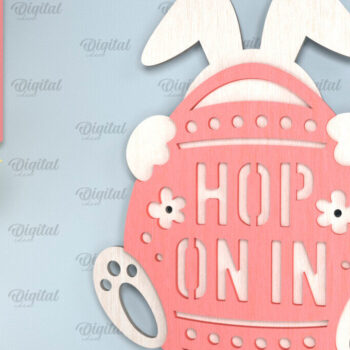 Intra απο ξύλο plywood 3mm-4mm πάχος - Πασχαλινό Κρεμαστό στολίδι με λέιζερ Δίασταση 6x6 cm INTRAFABR-93078222 - Image 1