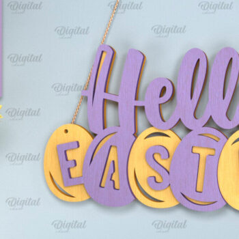 Intra απο ξύλο plywood 3mm-4mm πάχος - Πασχαλινό Κρεμαστό στολίδι με λέιζερ Δίασταση 6x6 cm INTRAFABR-93078247 - Image 1