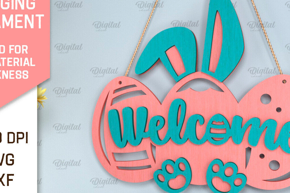 Intra απο ξύλο plywood 3mm-4mm πάχος - Πασχαλινό Κρεμαστό στολίδι με λέιζερ Δίασταση 6x6 cm INTRAFABR-93078311