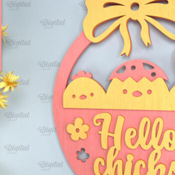 Intra απο ξύλο plywood 3mm-4mm πάχος - Πασχαλινό Κρεμαστό στολίδι με λέιζερ Δίασταση 6x6 cm INTRAFABR-93078407 - Image 1