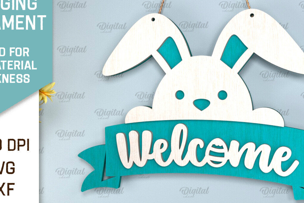 Intra απο ξύλο plywood 3mm-4mm πάχος - Πασχαλινό Κρεμαστό στολίδι με λέιζερ Δίασταση 6x6 cm INTRAFABR-93078196