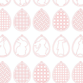 Intra απο ξύλο plywood 3mm-4mm πάχος - Πασχαλινό Κρεμαστό Στολίδι  Δίασταση 6x6 cm INTRAFABR-116686006 - Image 1