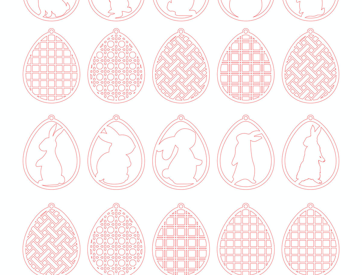 Intra απο ξύλο plywood 3mm-4mm πάχος - Πασχαλινό Κρεμαστό Στολίδι  Δίασταση 6x6 cm INTRAFABR-116686006