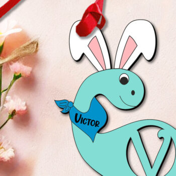 Intra απο ξύλο plywood 3mm-4mm πάχος - Πασχαλινό εορταστικό γράμμα V  Laser Cut Δίασταση 6x6 cm INTRAFABR-112446973 - Image 1