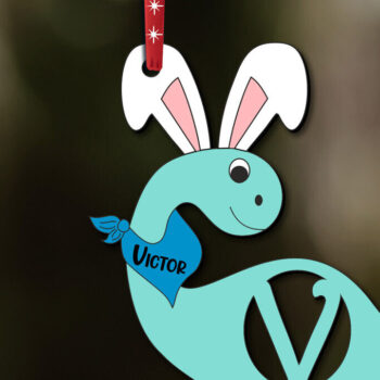 Intra απο ξύλο plywood 3mm-4mm πάχος - Πασχαλινό εορταστικό γράμμα V  Laser Cut Δίασταση 6x6 cm INTRAFABR-112446973 - Image 2