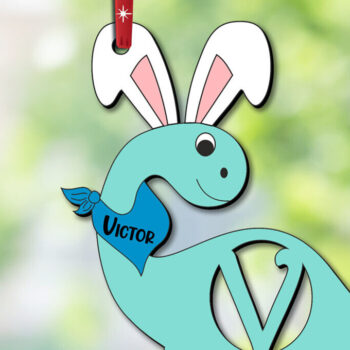 Intra απο ξύλο plywood 3mm-4mm πάχος - Πασχαλινό εορταστικό γράμμα V  Laser Cut Δίασταση 6x6 cm INTRAFABR-112446973 - Image 3