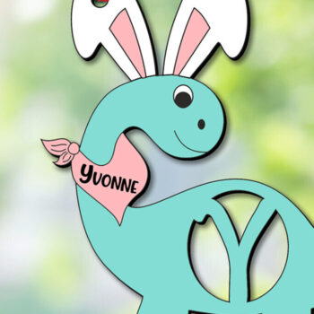 Intra απο ξύλο plywood 3mm-4mm πάχος - Πασχαλινό εορταστικό γράμμα Y  Dino Basket Δίασταση 6x6 cm INTRAFABR-112447146 - Image 1