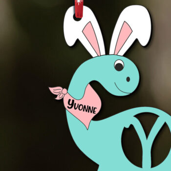 Intra απο ξύλο plywood 3mm-4mm πάχος - Πασχαλινό εορταστικό γράμμα Y  Dino Basket Δίασταση 6x6 cm INTRAFABR-112447146 - Image 2