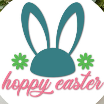 Intra απο ξύλο plywood 3mm-4mm πάχος - Πασχαλινό Hoppy Στρογγυλό Σχέδιο Δίασταση 4x4 cm INTRAFABR-118336768 - Image 2