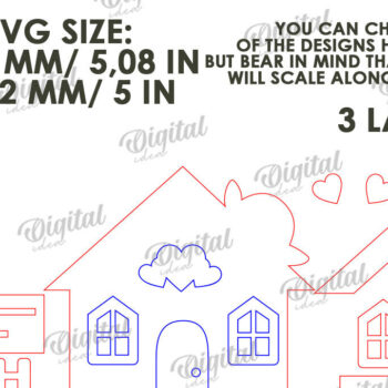 Intra απο ξύλο plywood 3mm-4mm πάχος - Πασχαλινό σπίτι . Tiny House  Δίασταση 15x15 cm INTRAFABR-115443046 - Image 2