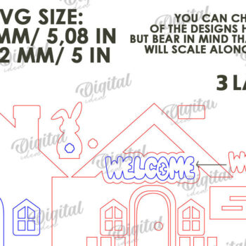 Intra απο ξύλο plywood 3mm-4mm πάχος - Πασχαλινό σπίτι . Tiny House  Δίασταση 15x15 cm INTRAFABR-115442781 - Image 2