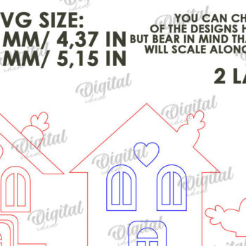 Intra απο ξύλο plywood 3mm-4mm πάχος - Πασχαλινό σπίτι . Tiny House  Δίασταση 15x15 cm INTRAFABR-115442857 - Image 2