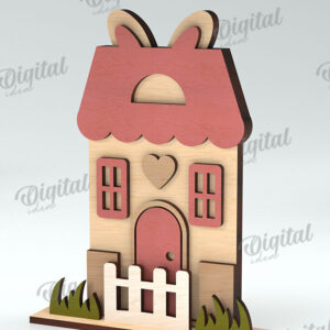 Intra απο ξύλο plywood 3mm-4mm πάχος - Πασχαλινό σπίτι . Tiny House  Δίασταση 15x15 cm INTRAFABR-115442973