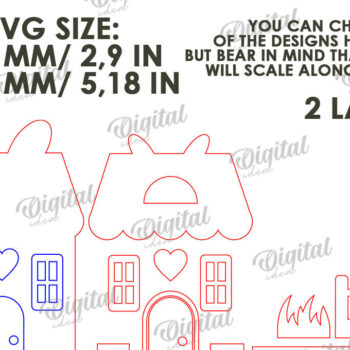 Intra απο ξύλο plywood 3mm-4mm πάχος - Πασχαλινό σπίτι . Tiny House  Δίασταση 15x15 cm INTRAFABR-115442973 - Image 2