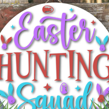 Intra απο ξύλο plywood 3mm-4mm πάχος - Στρογγυλή πινακίδα πόρτας πασχαλινής κυνηγετικής ομάδας Δίασταση 4x4 cm INTRAFABR-118043793 - Image 1