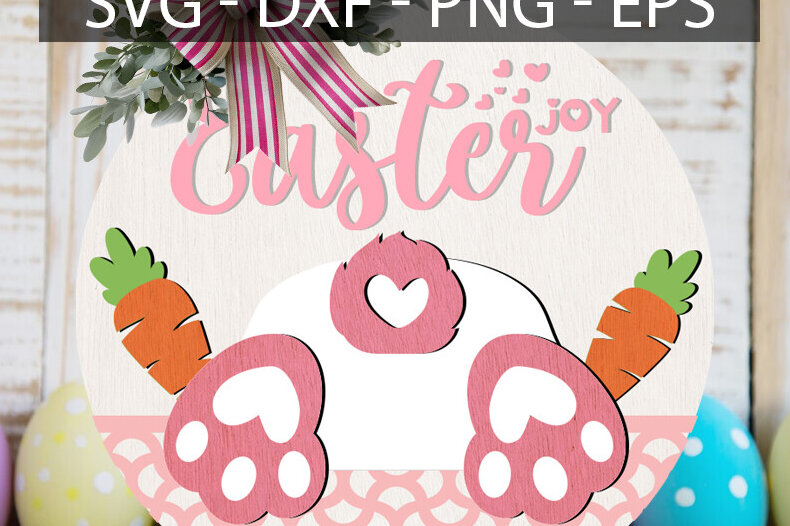 Intra απο ξύλο plywood 3mm-4mm πάχος - Πασχαλινή Χαρά Στρογγυλή Πινακίδα  Δίασταση 30x20 cm INTRAFABR-116558092