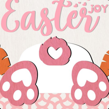 Intra απο ξύλο plywood 3mm-4mm πάχος - Πασχαλινή Χαρά Στρογγυλή Πινακίδα  Δίασταση 30x20 cm INTRAFABR-116558092 - Image 5