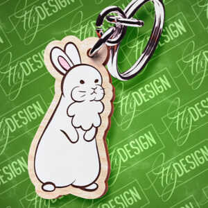 Intra απο ξύλο plywood 3mm-4mm πάχος - Πασχαλινό Σχέδιο Μπρελόκ | Λαγουδάκι του Πάσχα Δίασταση 4x4 cm INTRAFABR-87665580