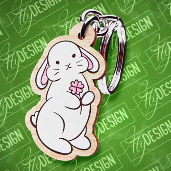 Intra απο ξύλο plywood 3mm-4mm πάχος - Πασχαλινό Σχέδιο Μπρελόκ | Λαγουδάκι του Πάσχα Δίασταση 4x4 cm INTRAFABR-87665652 - Image 10