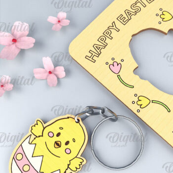 Intra απο ξύλο plywood 3mm-4mm πάχος - Πασχαλινό μπρελόκ. Πασχαλινό μπρελόκ με λέιζερ Δίασταση 4x4 cm INTRAFABR-88126633 - Image 1