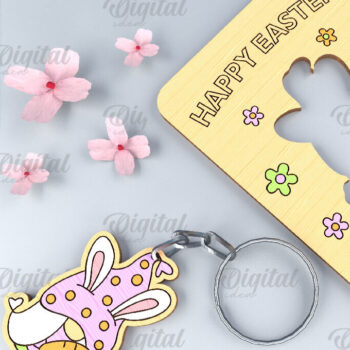 Intra απο ξύλο plywood 3mm-4mm πάχος - Πασχαλινό μπρελόκ. Πασχαλινό μπρελόκ με λέιζερ Δίασταση 4x4 cm INTRAFABR-88126704 - Image 1