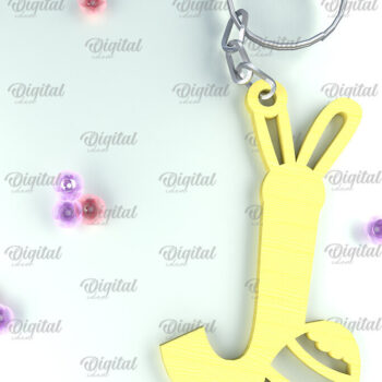 Intra απο ξύλο plywood 3mm-4mm πάχος - Πασχαλινό μπρελόκ με λέιζερ. Γράμμα J Δίασταση 4x4 cm INTRAFABR-90352678 - Image 1