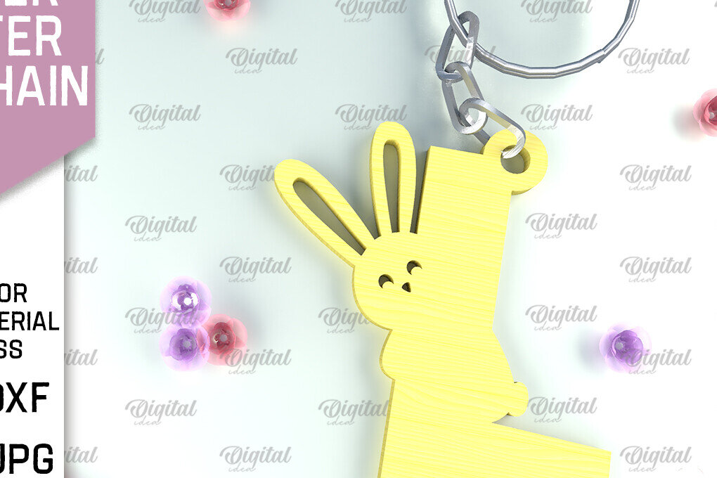 Intra απο ξύλο plywood 3mm-4mm πάχος - Πασχαλινό μπρελόκ με λέιζερ. Γράμμα Λ Δίασταση 4x4 cm INTRAFABR-90352756