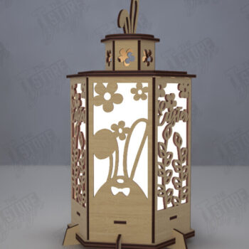 Intra απο ξύλο plywood 3mm-4mm πάχος - Πασχαλινό Φανάρι | 3D Φανάρι |Λαμπτήρας Σκιών Δίασταση 15x15 cm INTRAFABR-116215439 - Image 1