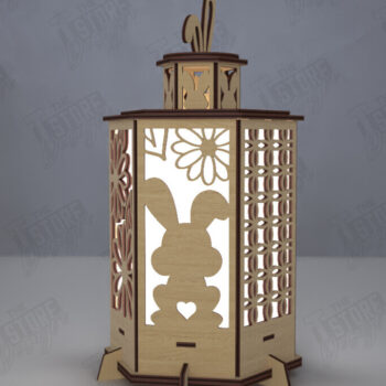 Intra απο ξύλο plywood 3mm-4mm πάχος - Πασχαλινό Φανάρι | 3D Φανάρι |Λαμπτήρας Σκιών Δίασταση 15x15 cm INTRAFABR-116215525 - Image 1
