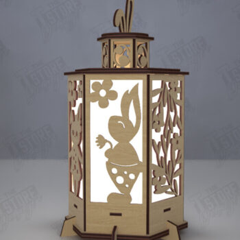 Intra απο ξύλο plywood 3mm-4mm πάχος - Πασχαλινό Φανάρι | 3D Φανάρι |Λαμπτήρας Σκιών Δίασταση 15x15 cm INTRAFABR-116215566 - Image 1