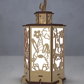 Intra απο ξύλο plywood 3mm-4mm πάχος - Πασχαλινό Φανάρι | 3D Φανάρι |Λαμπτήρας Σκιών Δίασταση 15x15 cm INTRAFABR-116215622 - Image 1