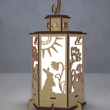 Intra απο ξύλο plywood 3mm-4mm πάχος - Πασχαλινό Φανάρι | 3D Φανάρι |Λαμπτήρας Σκιών Δίασταση 15x15 cm INTRAFABR-116215234 - Image 1